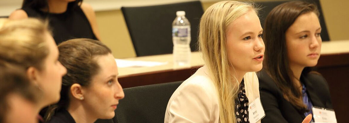 Students having a discussion